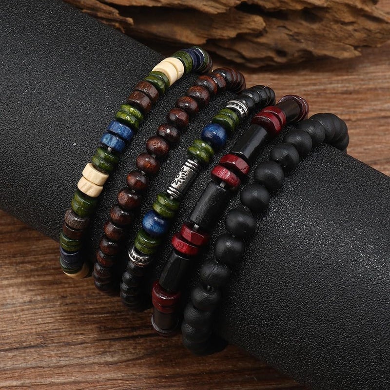 JAVMOO Gothic Bracelet Adjustable Punk Braided Leather Multilayer Grunge Set Bracelets Emo Metal Cuff Wrap Bangles Meaningful Gift - Image 3
